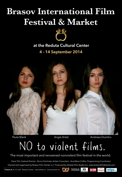 The Official Poster of the 2014 Edition of Brasov International Film Festival & Market that Features Angie Antal, Paula Blank and Andreea Dumitru